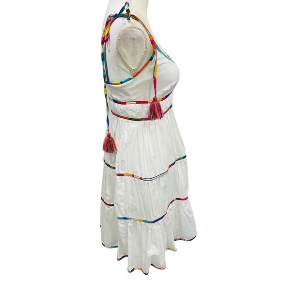 Antonio Melani Keri Cotton Voile V-Neck Sleeveless A-Line Dress NWT White - Picture 9 of 15